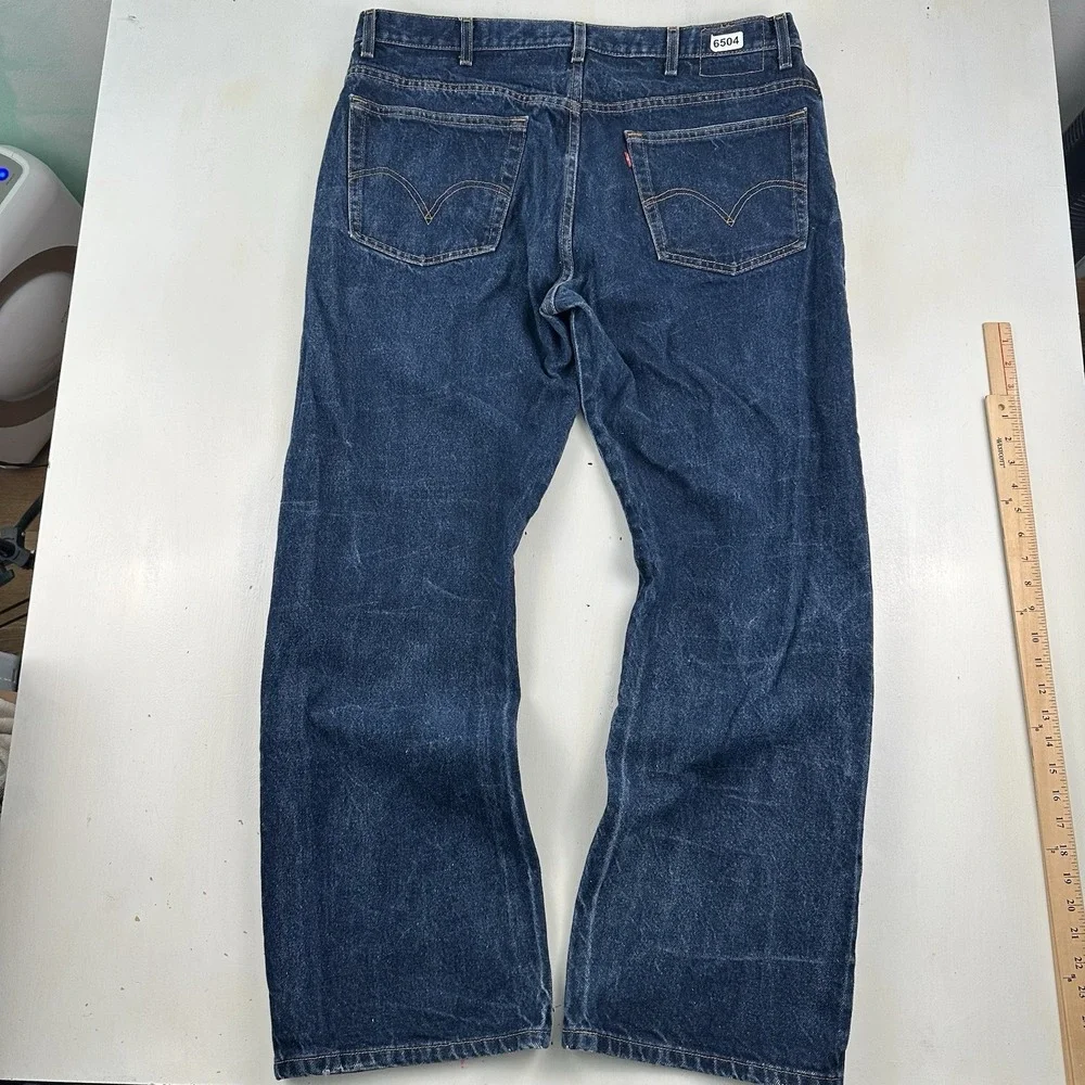 VTG Y2K Levi's 517 Bootcut Jeans Men Fits 40x32 Tag 42 Dark Wash Blue Cotton